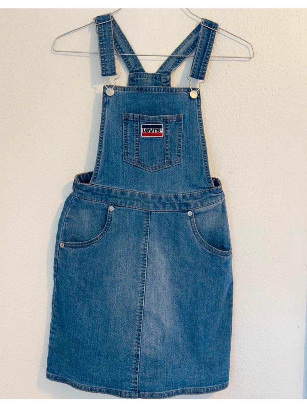 Vintage Girls Levi Denim Jumper Overalls SIZE 10-12 L